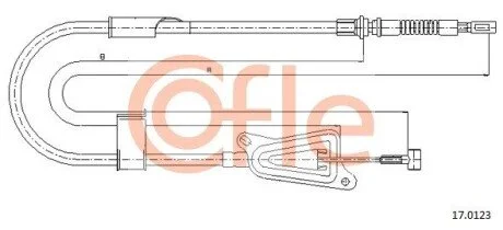 LINKA - HAMULEC RECZNY COF 17.0123 COFLE 92170123