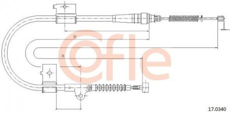 Трос ручного гальма COFLE 92170340