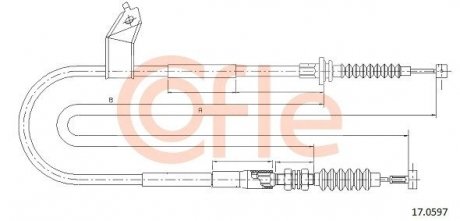 LINKA - HAMULEC RECZNY COF 17.0597 COFLE 92170597