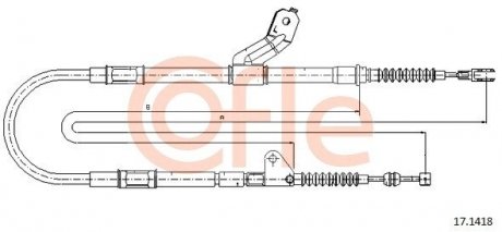 Трос ручного гальма COFLE 92171418
