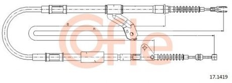 Трос ручного гальма COFLE 92171419