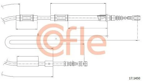 LINKA - HAMULEC RECZNY COF 17.1450 COFLE 92171450