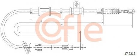 Трос ручного гальма COFLE 92172212