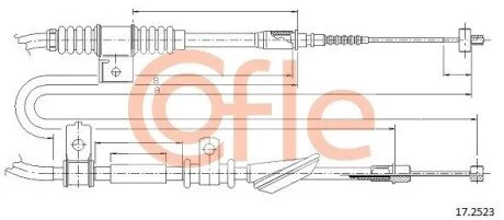 LINKA - HAMULEC RECZNY COF 17.2523 COFLE 92172523