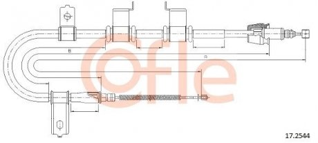 Трос ручного гальма COFLE 92172544