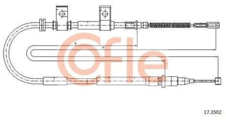 LINKA - HAMULEC RECZNY COF 17.3502 COFLE 92173502