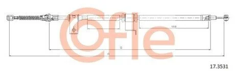 Трос ручного гальма COFLE 92173531