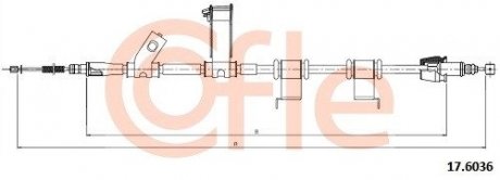 Трос ручного гальма COFLE 92176036 (фото 1)