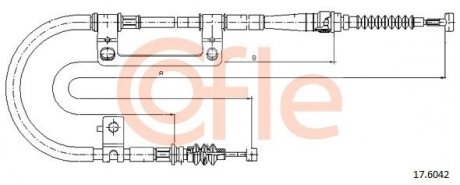 Трос ручного гальма COFLE 92176042