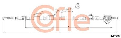 LINKA HAMULCA RĘCZNEGO TOYOTA COFLE 921TY002