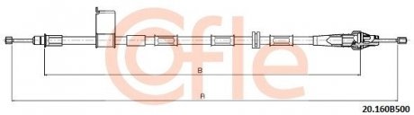 Трос ручного гальма COFLE 9220160B500
