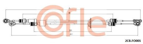 Linka zmiany bieg FO TRANSIT CUSTOM COFLE 922CBFO001