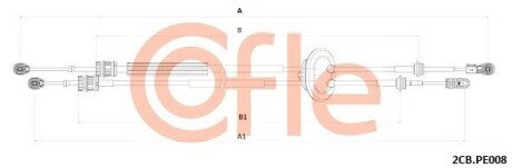 Linka zmiany bieg PEU 308 07- COFLE 922CBPE008 (фото 1)