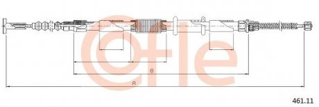 LINKA - HAMULEC RECZNY COF 461.11 COFLE 9246111