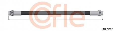 Шланг гальмівний зад.254mm Citroen C8/ Dispatch/ Evasion/ Jumpy/ Synergie Fiat Scudo/ Ulysse Lancia Phedra/ Z(Zeta) Peugeot 806/ 807/ Expert 94- COFLE BH.FI022