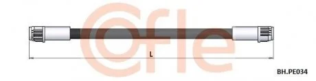 Гальмівний шланг задній Citroen C3, Peugeot 207, 208 06- COFLE BH.PE034