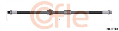 Тормозной шланг перед Trafic/Vivaro 01- (410mm) COFLE BH.RE003