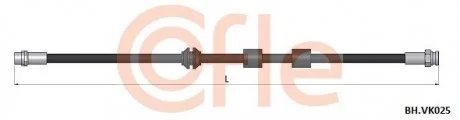Гальмівний шланг перед. 483mm Ford Galaxy/VW Sharan 00-06 COFLE BH.VK025