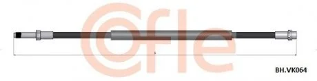 Гальмівний шланг зад VW LT 99-06 (450mm) COFLE BH.VK064