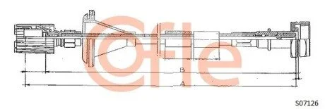 Трос спидометра Fiat Ducato 94-01 (с накруткой).)L-1410mm COFLE S07126
