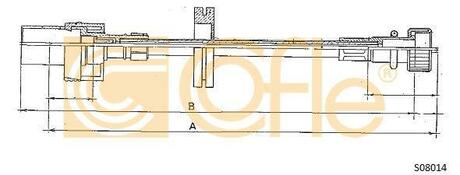 Тросик спидометра Ford Escort 1.3-1.8 90- COFLE S08014 (фото 1)