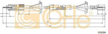 Трос спідометра COFLE S31034 (фото 1)