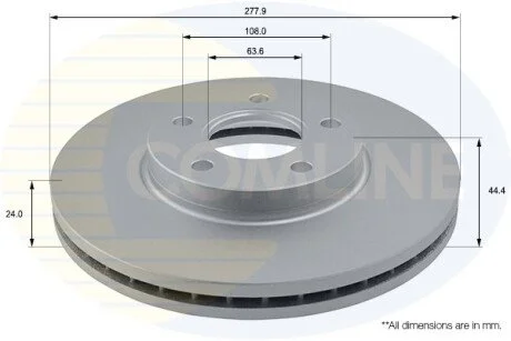 Фото гальмівний диск COMLINE ADC1221V Гальмівний диск COMLINE ADC1221V