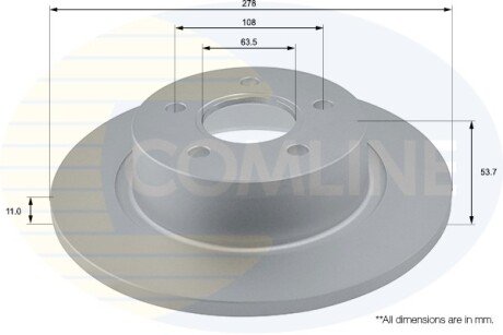 - Диск гальмівний з покриттям COMLINE ADC1226