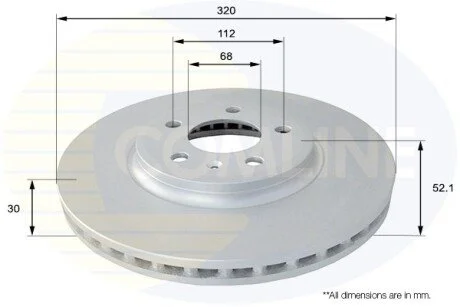 Гальмівний диск COMLINE ADC1477V (фото 1)