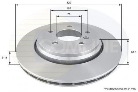 Гальмівний диск COMLINE ADC1725V (фото 1)