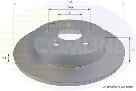 - Диск гальмівний з покриттям COMLINE ADC2806