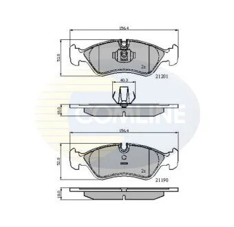 Гальмівні колодки, дискове гальмо (набір) COMLINE CBP01007 (фото 1)