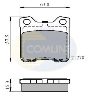 - Гальмівні колодки до дисків COMLINE CBP01060 (фото 1)