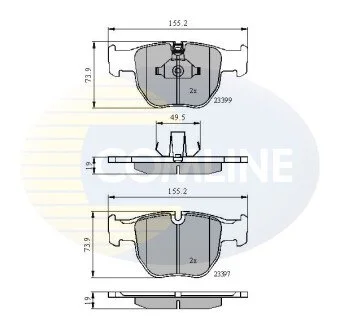 - Гальмівні колодки до дисків COMLINE CBP01157