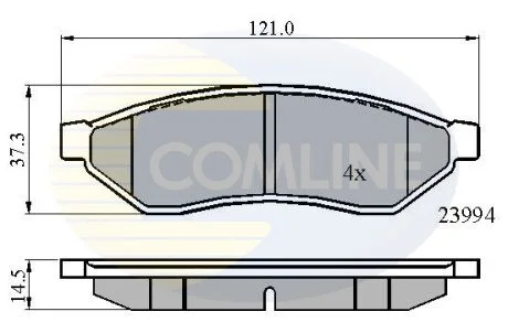 - Гальмівні колодки до дисків COMLINE CBP01190