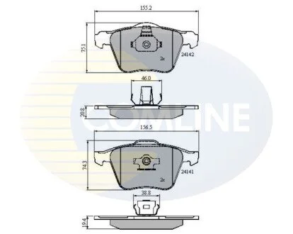 - Гальмівні колодки до дисків COMLINE CBP01280