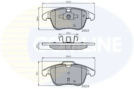 Гальмівні колодки, дискове гальмо (набір) COMLINE CBP01591