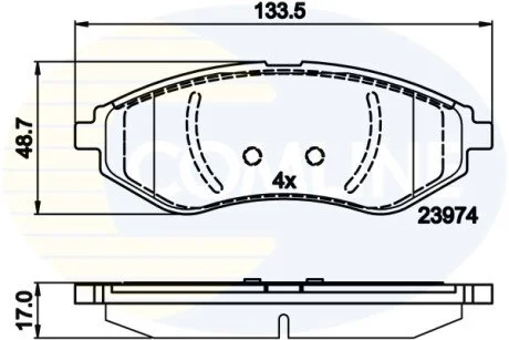 Гальмівні колодки (набір) COMLINE CBP01598