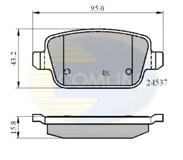 - Гальмівні колодки до дисків COMLINE CBP01610