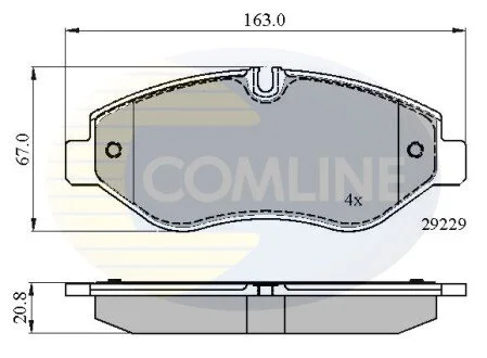 Фото - Гальмівні колодки до дисків COMLINE CBP01616 - Гальмівні колодки до дисків COMLINE CBP01616