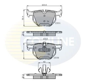 - Гальмівні колодки до дисків COMLINE CBP01671