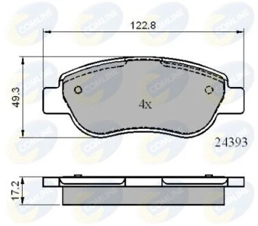 - Гальмівні колодки до дисків COMLINE CBP01738 (фото 1)