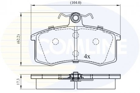 - Гальмівні колодки до дисків COMLINE CBP0173
