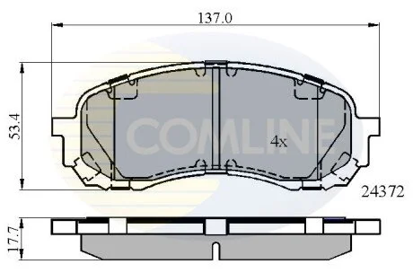 - Гальмівні колодки до дисків COMLINE CBP01778