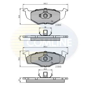 Гальмівні колодки, дискове гальмо (набір) COMLINE CBP0180