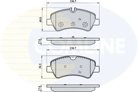 Гальмівні колодки (набір) COMLINE CBP02143