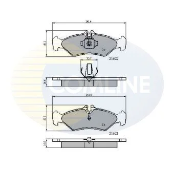 Гальмівні колодки, дискове гальмо (набір) COMLINE CBP0453