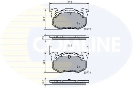 - Гальмівні колодки до дисків COMLINE CBP0522