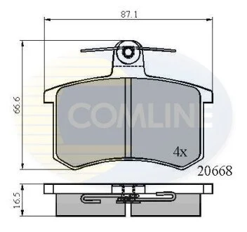 - Гальмівні колодки до дисків COMLINE CBP0558