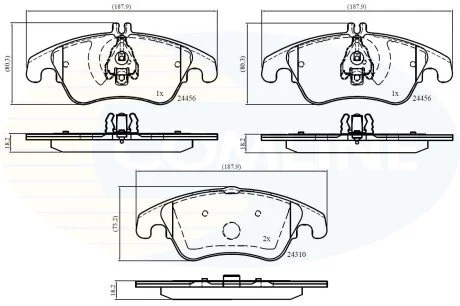 - Гальмівні колодки до дисків COMLINE CBP06037
